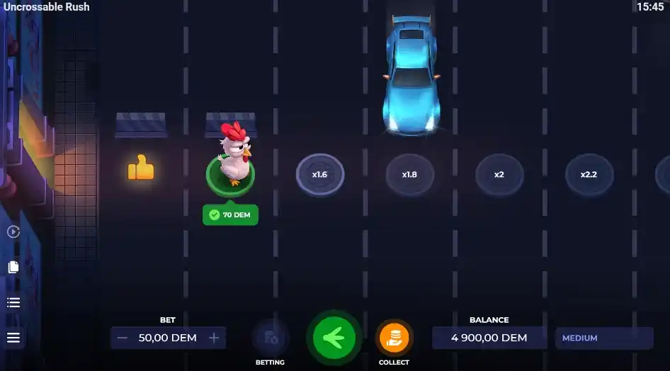 Informations clés sur le jeu Uncrossable Rush